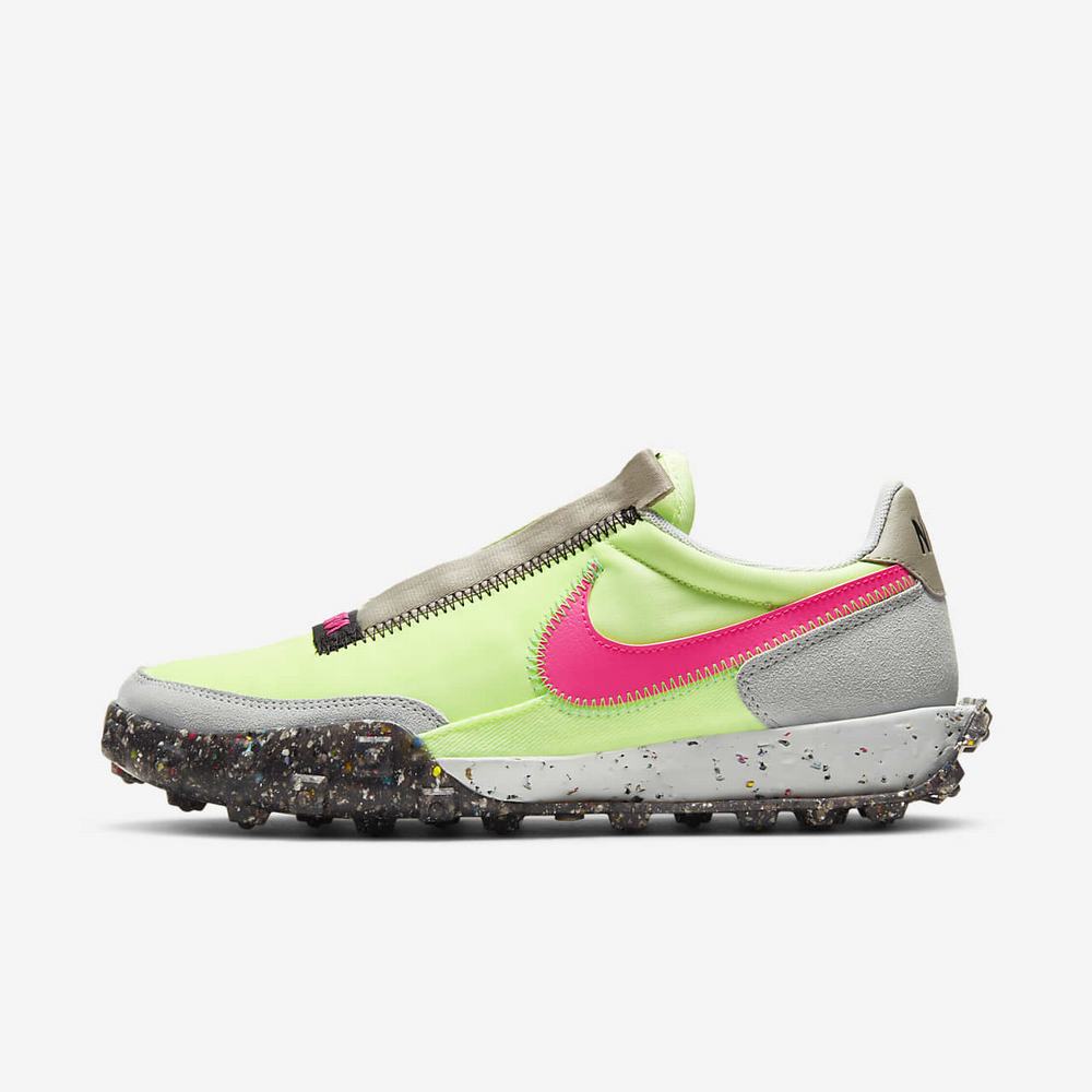 Sneakers Nike Waffle Racer Crater Fluo 8367-254 Barely Volt/Black/Poison Green/Pink Blast Femme | EYX-03335138